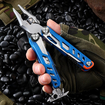 EDC Stainless Steel Knife & Pliers Combo: Folding Multi-Tool for Outdoor